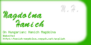 magdolna hanich business card